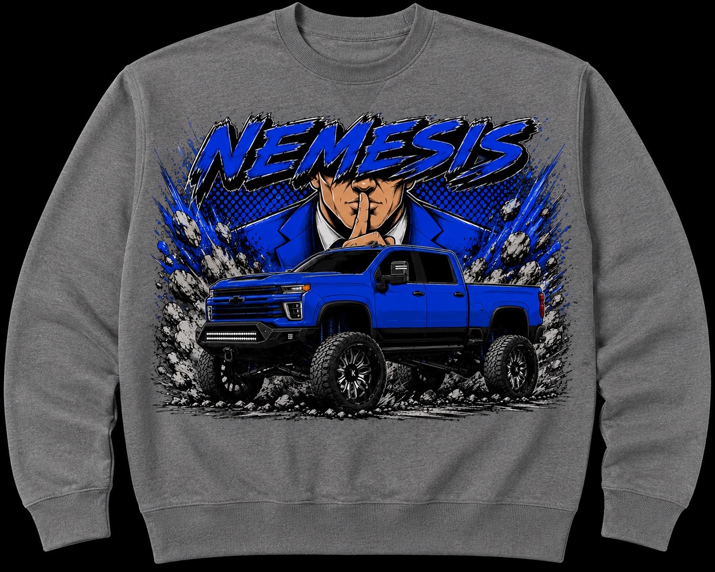 Grey Nemesis Crewneck